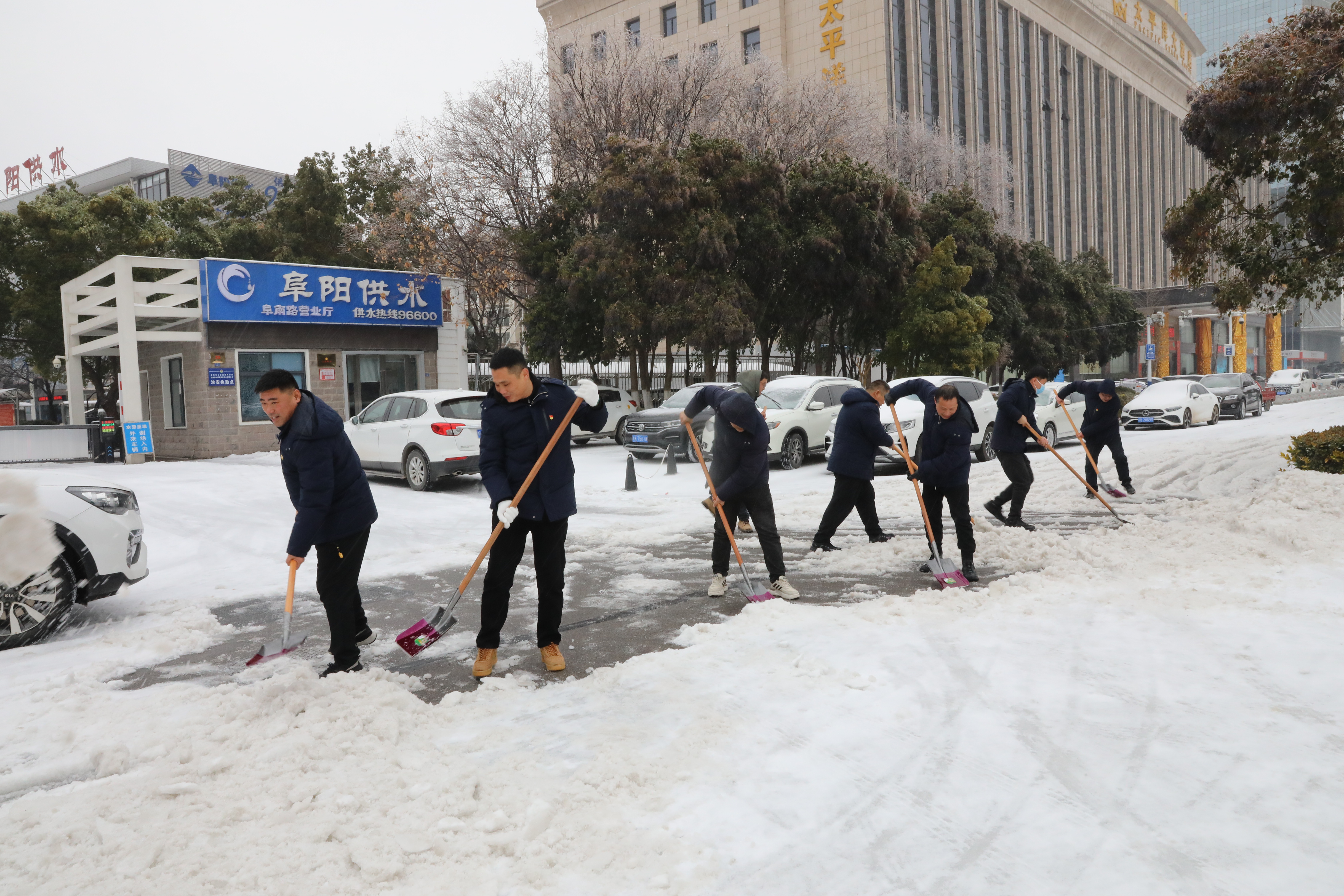 寒風(fēng)除雪踐初心 冰雪更映黨旗紅——市供水有限公司開(kāi)展掃雪除冰志愿服務(wù)活動(dòng)